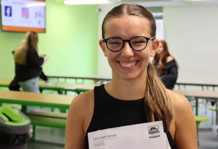 Thea W, who achieved seven Grade 9s, and four Grade 8s. Picture: Courtesy of Little Heath School