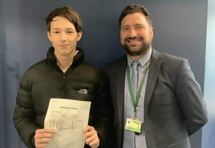 Students returned to John Madejski Academy to collect their GCSE results