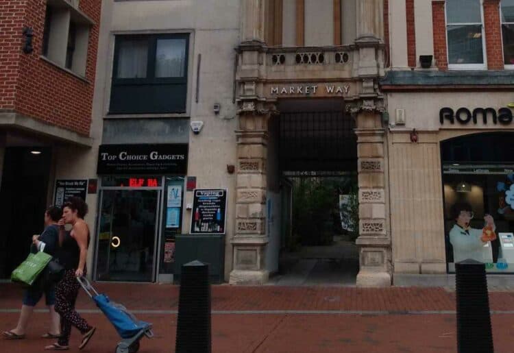 The store is located next to the town\'s historic Market Way entrance. Credit: James Aldridge, Local Democracy Reporting Service
