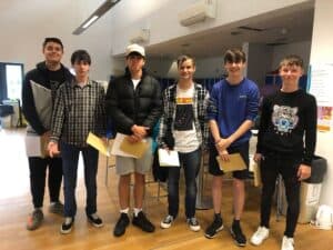 Sonny Brown, Louie Napper, Reuben Poole, George Lockley, Alex Moore, Owen Smith. Picture: Courtesy of Theale Green School