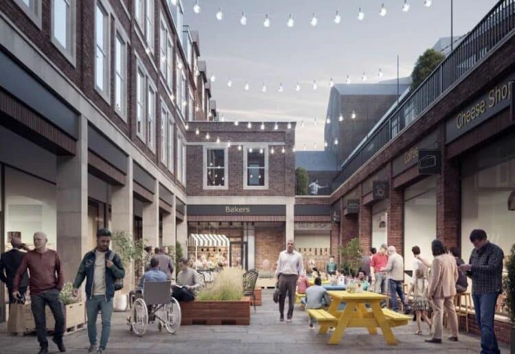 A CGI of new retail space in Queen Victoria Street, Reading. Credit: Thackery Group