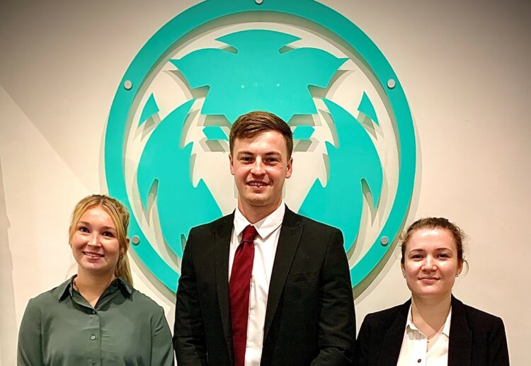 Amber Pocock, Ben Cowdry and Emily Boorman have joined on trainee contracts