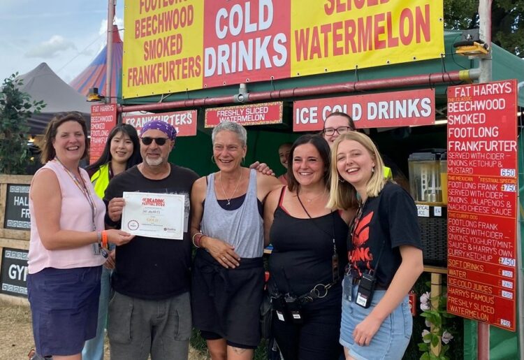 The team at Fat Harry's receiving their Gold award at Reading Festival 2022. Picture: Courtesy of Reading Borough Council