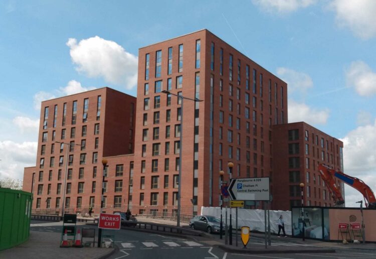 The Foundry Quarter apartment blocks that are being built in Weldale Street, Reading town centre. Picture: Local Democracy Reporting Service
