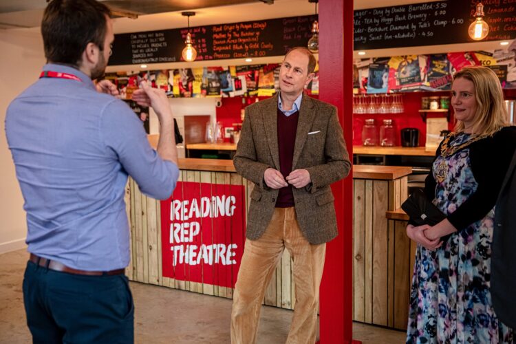 His Royal Highness, The Earl of Wessex, visiting Reading Repertory Theatre. Picture: Harry Elletson, courtesy of Reading Repertory Theatre