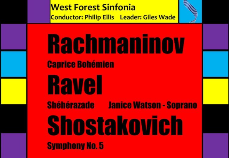 A range of moods with a rousing second half. West Forest Sinfonia's upcoming concert. Poster courtesy of West Forest Sinfonia