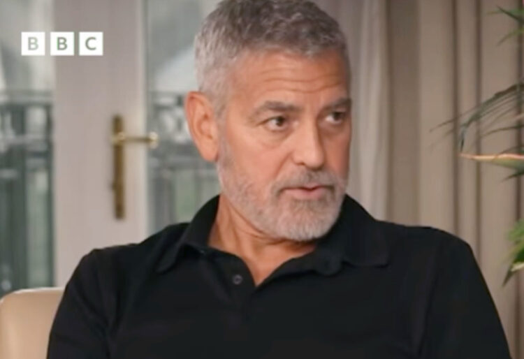 George Clooney during his BBC One interview praising The Mill at Sonning Picture: BBC