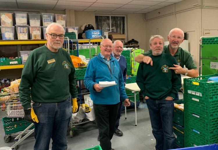 Members of the Rotary Club of Pangbourne helping at ReadiFood
