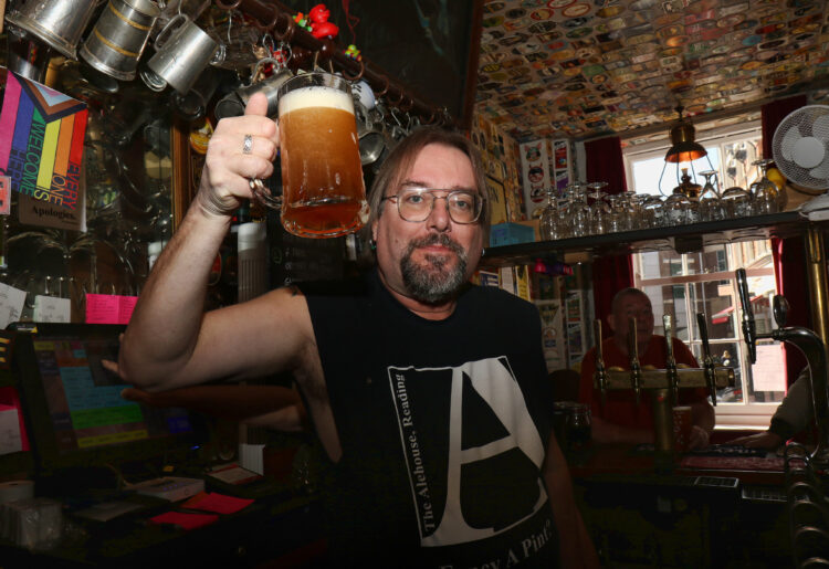 Enjoying the 10,000th pint at the Alehouse Picture: Dijana Capan/DVision images