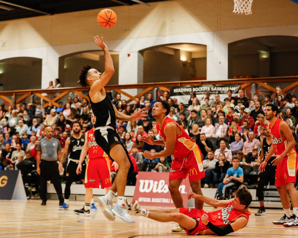 Lewis Champion of Reading Rockets. Reading Rockets VS Nottingham Hoods in NBL action. [16/10/22] Pictures: Luke Simcock