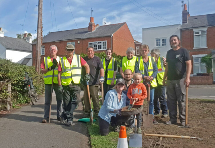 Residents have planted lavenders and wildflowers on the site where the 5G mast is proposed in Emmer Green. Picture: Local Democracy Reporting Service