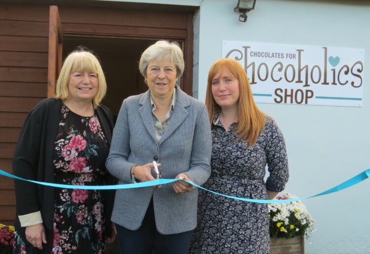 Theresa May openig the new Chocolates For Chocoholics Shop in Hurst on Saturday, October 22 Picture: Sue Corcoran