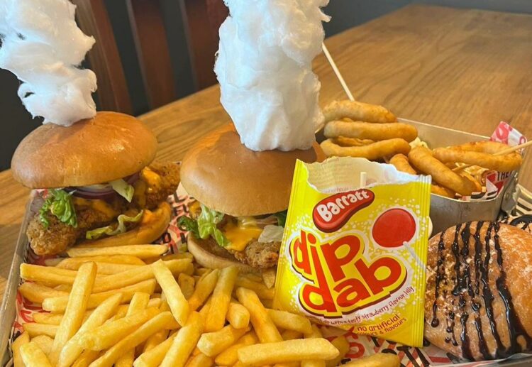The Candy Floss burger at The Water Tower