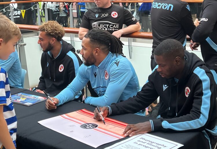 Reading FC fans had the chance to meet their heroes at The Oracle on Tuesday afternoon. Picture: Ji-Min Lee