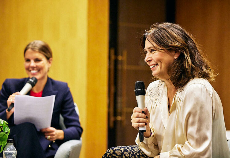 Alexandra Shulman with Ginnie Chadwyck at the Smart Works Reading fundraising event at Ascot Racecourse Picture: Jon Bradley
