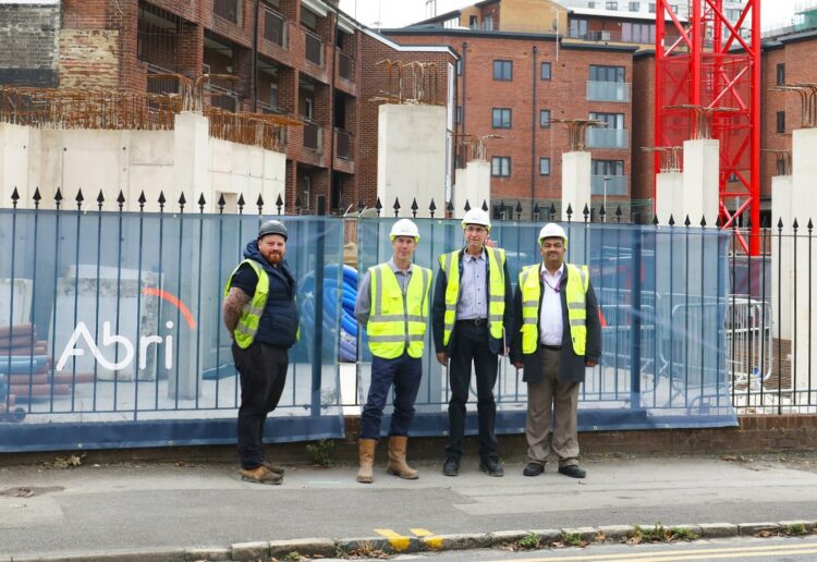 Cllr Tony Page, and Abbey Ward?s Cllr Mohammed Ayub paid a visit to apartments being constructed by Abri on Reading's Caversham Road