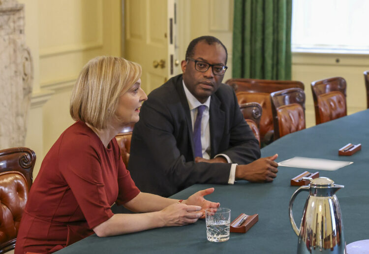 Prime Minister Liz Truss and Chancellor Kwasi Kwarteng discuss their Growth Plan ahead of a fiscal statement to the House of Commons on Friday 23 September. 10 Downing Street. Picture by Rory Arnold / No 10 Downing Street