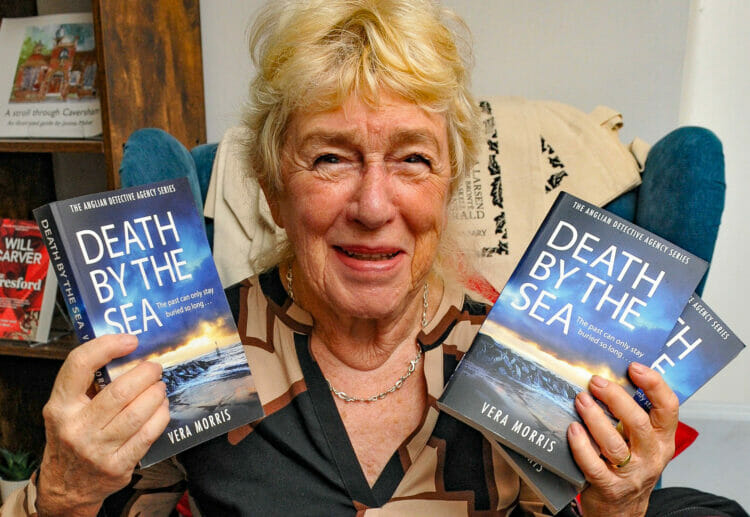 Vera Morris at her booksigning in Fourbears Books in Caversham on Saturday.