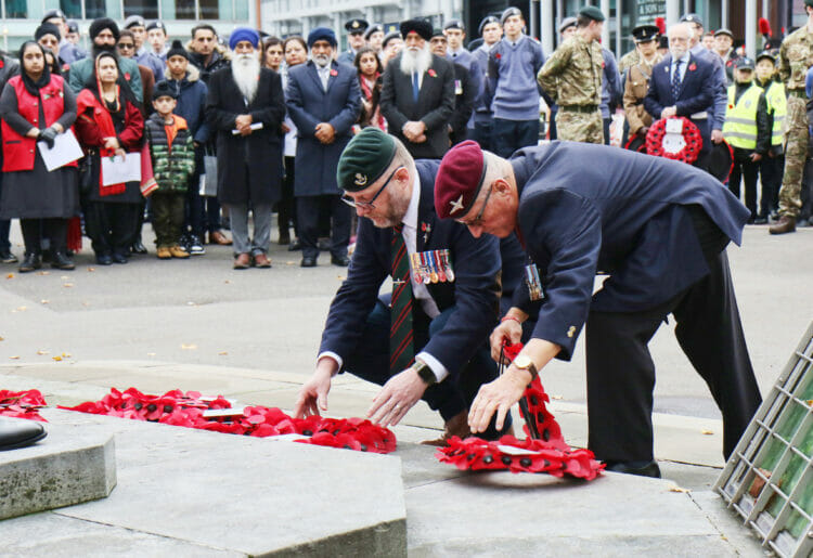 Tributes were laid at the Forbury War Memorial Picture: Dijana Capan/DVision Images
