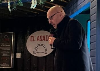 Brian McDermott shared his experiences with an intimate crowd at Blue Collar on Tuesday evening. Picture: Ji-Min Lee