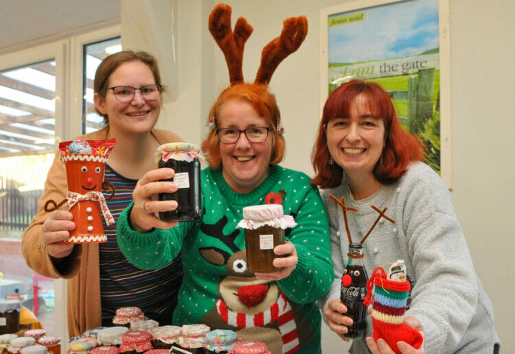 Siobhan Antoniou, Ann Wells, organiser, and Maddie Harrington. Picture: Steve Smyth