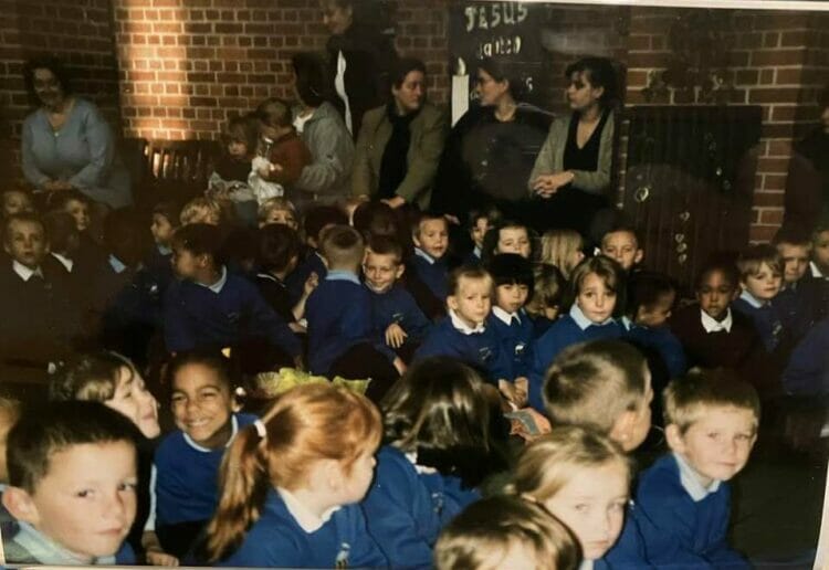 Whitley Park Infant School celebrate its Harvest festival at St Agnes. Picture courtesy of Whitley Community Museum