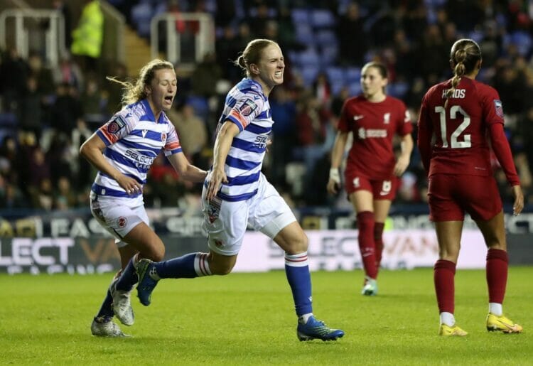 Reading Women scored a 89th minute equaliser to secure a point against Liverpool on Thursday night. Picture: Neil Graham