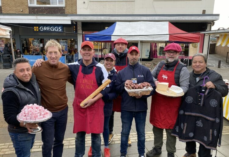 Some of the traders who attended the French market in Woodley Picture: Phil Creighton