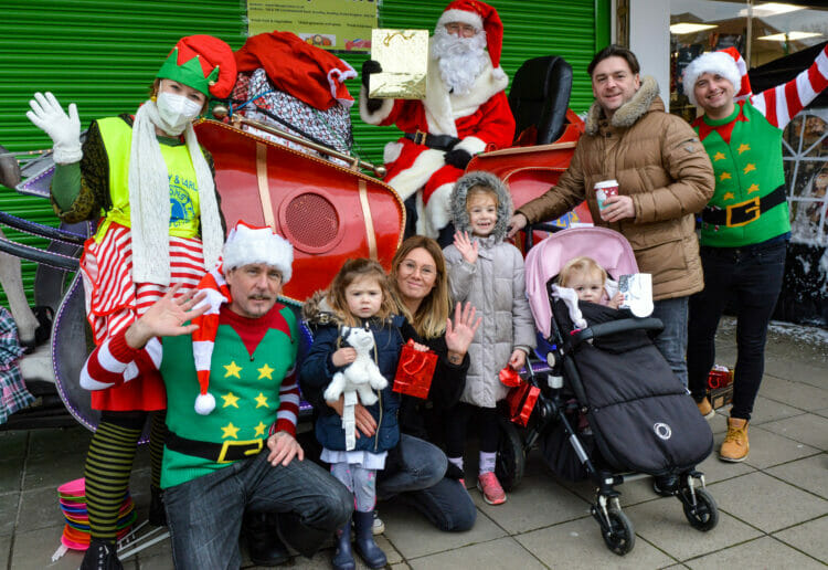 The Woodley Winter Fayre on Sunday,

Santa supported by the Woodley & Earley Lions.