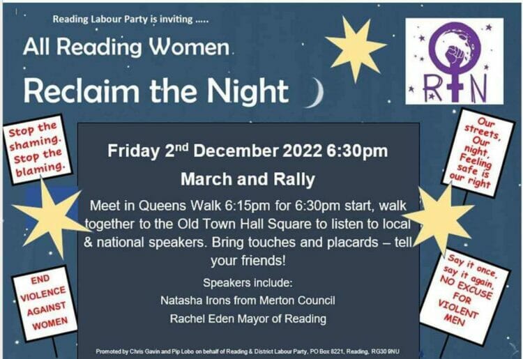 The poster advertising Reclaim The Night