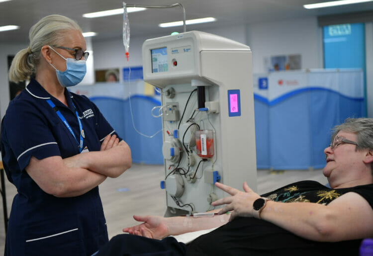 Plasma donation reading new plasmapheresis machines Picture: Allison Brown