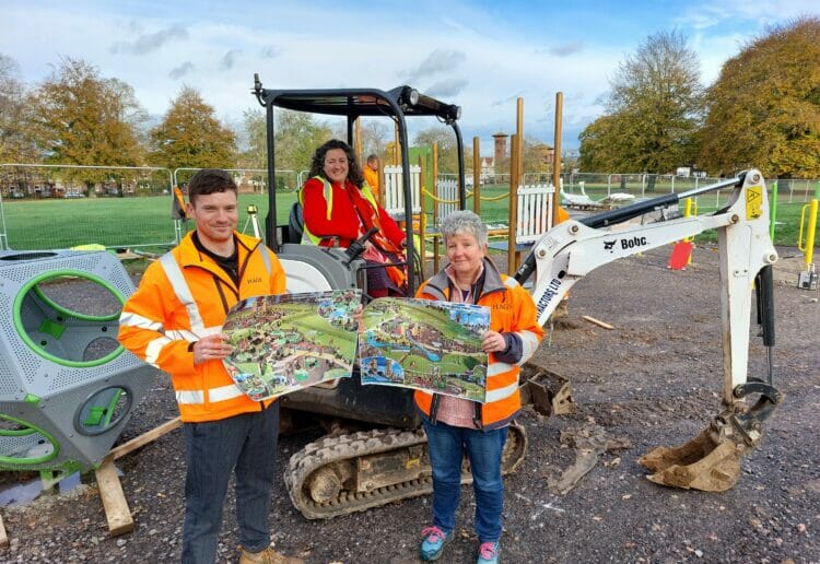 Work has begun on creating the new Prospect Park play area Picture: Reading Borough Council