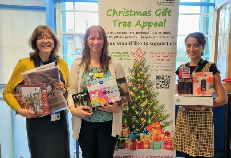 Sharon Herring, Associate Chief Nurse, Kirsten Rogers, Patient Experience Programme Manager, and Suki Sidhu, Voluntary Services Manager. Picture: Courtesy of the Royal Berkshire Hospital NHS Trust