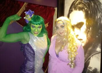 Miss Anticipation as She-Hulk and Dutch-S at The Purple Turtle on Saturday, November 26. Picture: Jake Clothier