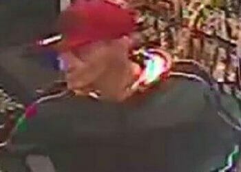 Police are seeking the man pictured in connection with a serious assault, in which the offender, a man, seriously assaulted a man in his forties and a woman in her thirties by kicking and stamping on them.