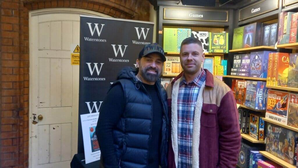 Ant Middleton and fan Chris Foss. Picture: Jake Clothier