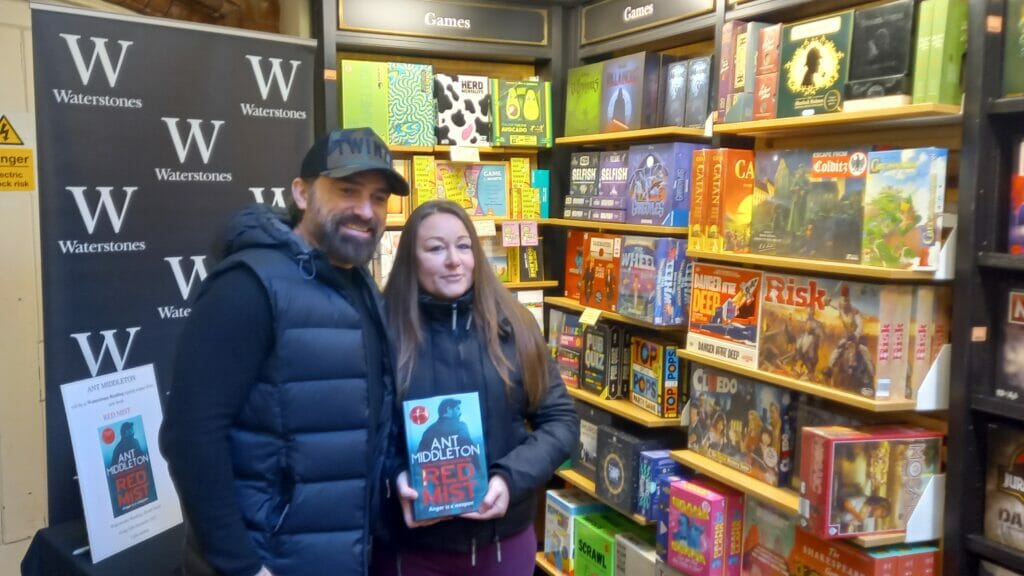 Ant Middleton and fan Sarah James. Picture: Jake Clothier