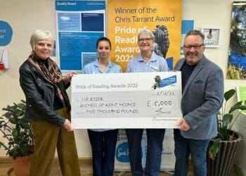 A whopping £5,000 donation will boost the funds of the Sue Ryder Duchess of Kent Hospice in Reading, courtesy of the Pride of Reading Awards.
