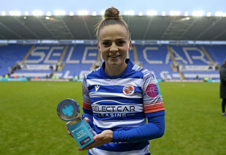Reading Women v Tottenham Women - Lily Woodham awarded the player of the match award Picture: Neil Graham, NGSportsPhotography