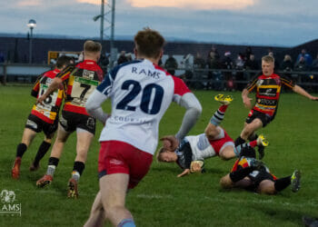 Cinderford's Jamie Forrester was sin-binned for a dangerous tackle on Tim Townsend