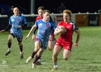 Rowan Grundy with ball in hand
