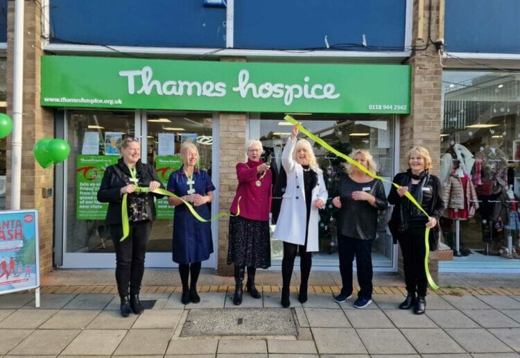 Members of the Thames Hospice Woodley team and mayor of Woodley Cllr Janet Sartorel. Picture: Courtesy of Thames Hospice