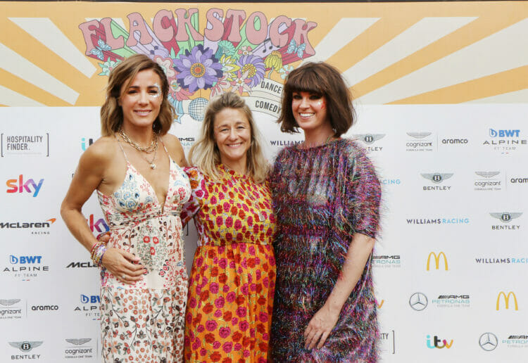Natalie Pinkham, Jody Flack, and Dawn O'Porter at Flackstock 2022. Picture: Dijana Capan/DVision Images