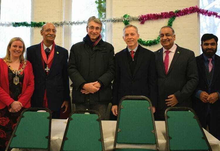 Matt Rodda, Labour MP for Reading East, with dignitaries at the Pakistan Community Centre Christmas lunch. Picture: Office of Matt Rodda MP