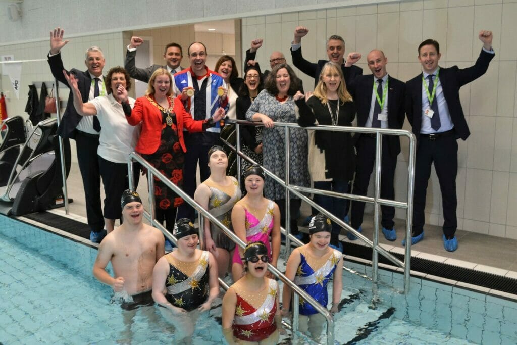Attendees were treated to a demonstration of synchronised swimming by the Cygnets swimming club. Picture: Chris Forsey, courtesy of Reading Borough Council