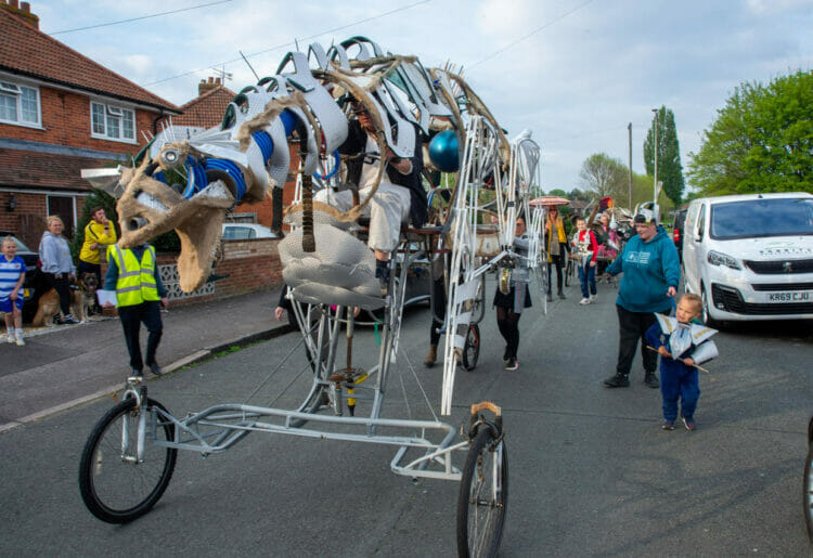 Whitleysaurus took to the streets of Whitley last weekend Picture: Nemone Caldwell
