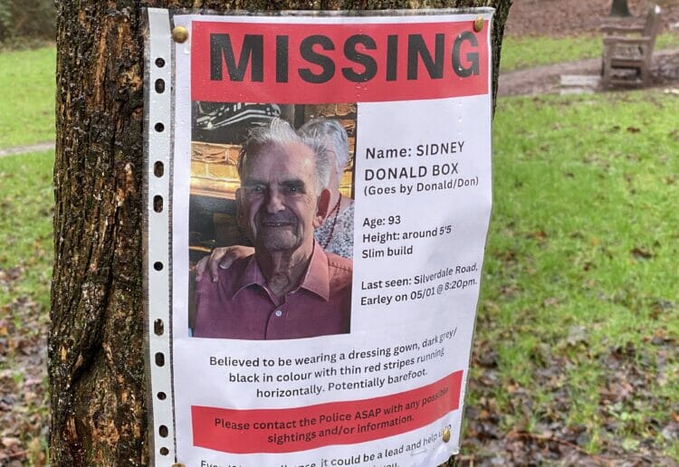 A search is being conducted for 93-year-old Sidney Box Picture: Phil Creighton