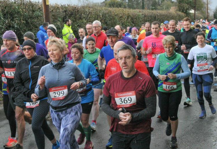 The Woodcote 10k (the 40th running of the race).

The Start.