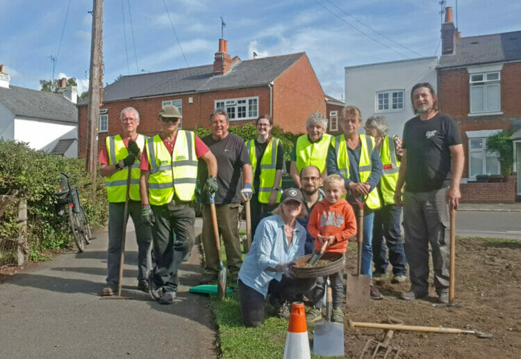 Residents have planted lavenders and wildflowers on the site where the 5G mast is proposed in Emmer Green. Picture: Local Democracy Reporting Service
