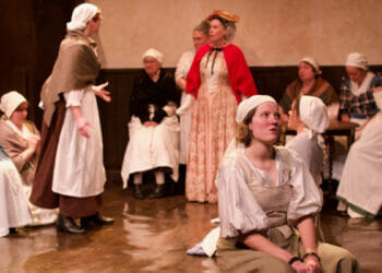 The Welkin sees an accomplished performance, handled with fire and care by all of the ensemble cast, and embellished with fitting staging and determined production. Picture: Courtesy of Progress Theatre